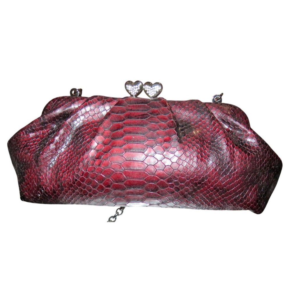 Brighton Limited Edition Red Python Embossed Leat… - image 1
